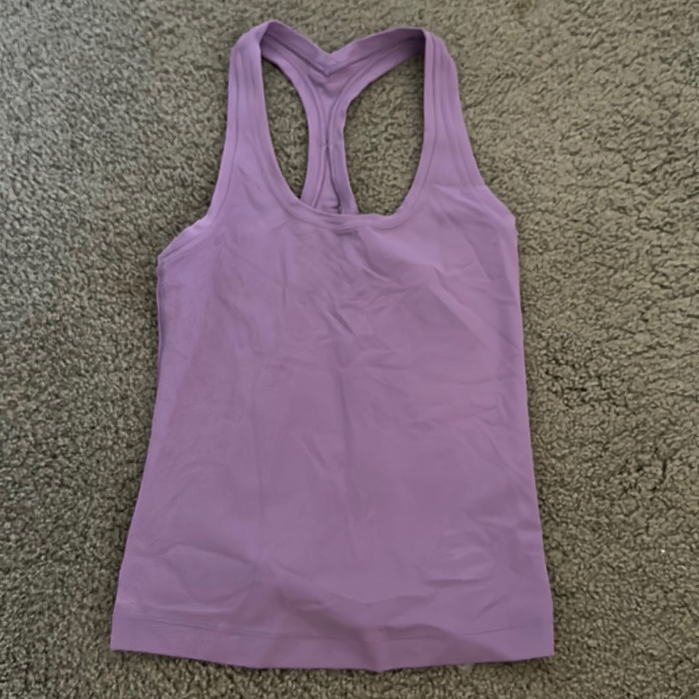 Purple align lulu racer back tank